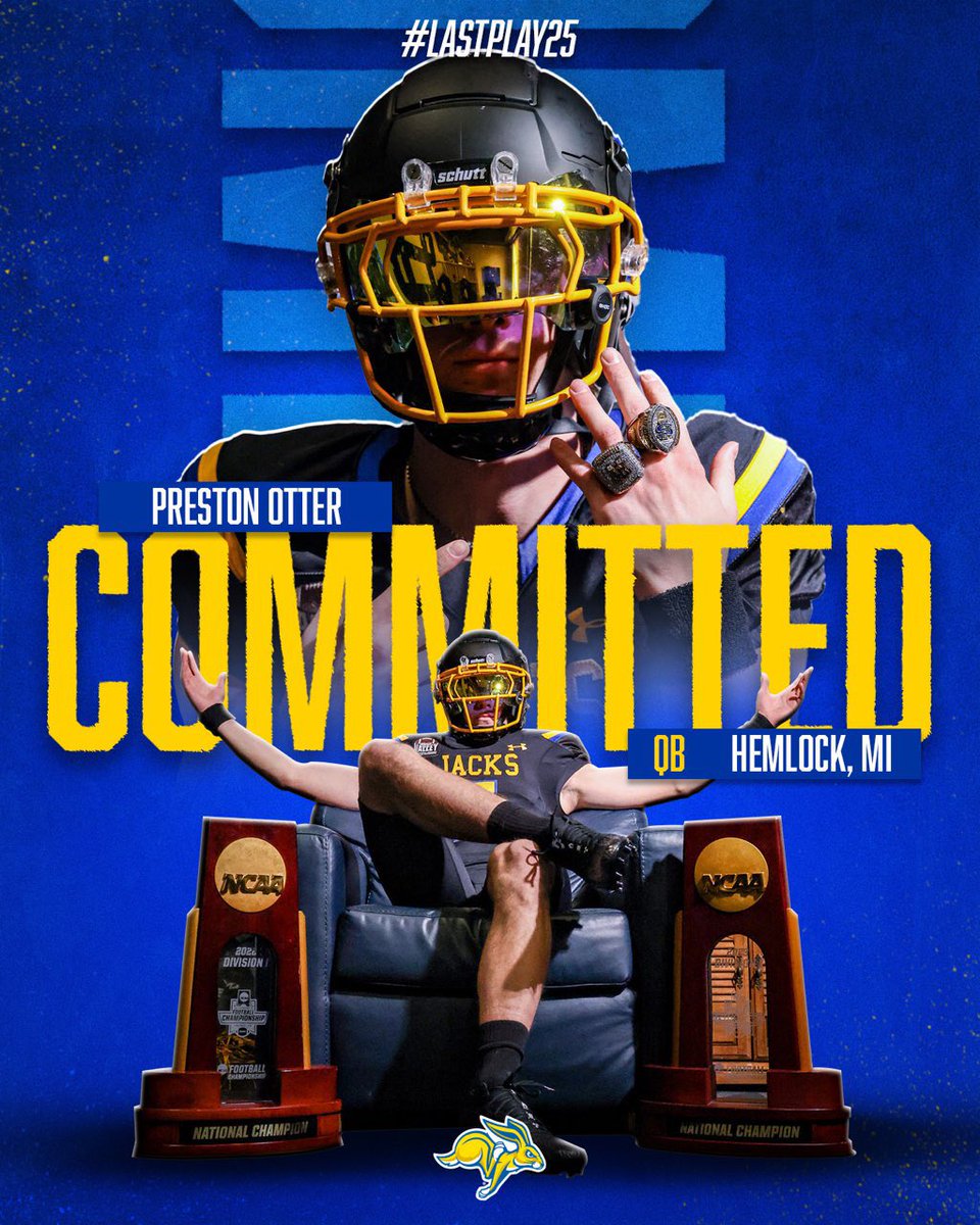 COMMITTED🐰
#gojacks 🔵🟡
<a href="/GoJacksFB/">SDSU Football</a> <a href="/CoachDtjackson/">Dan Jackson</a> <a href="/CoachEidsness/">Eric Eidsness</a>