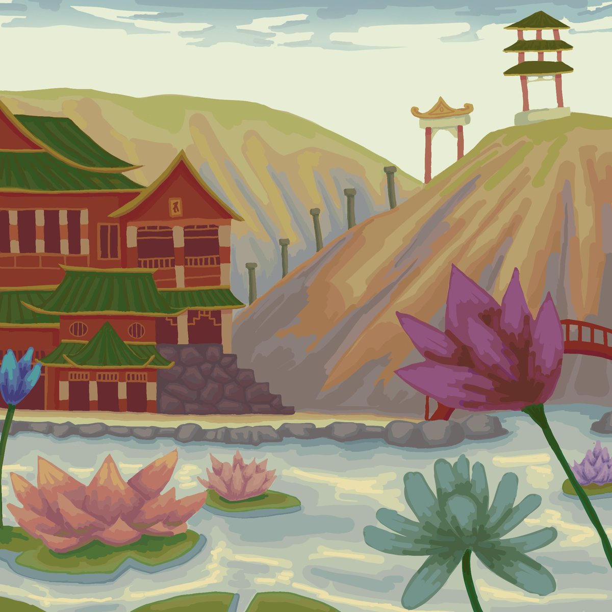 HanesYarg's tweet photo. "Temple of lotus"

Created : 19-01-2025
Finished : 27-01-2025
Software : IbisPaintX

#art #paint #environment #illustration #digitalpainting #ibispaintx #digitalart #landscape #drawing https://t.co/spxECdvSle