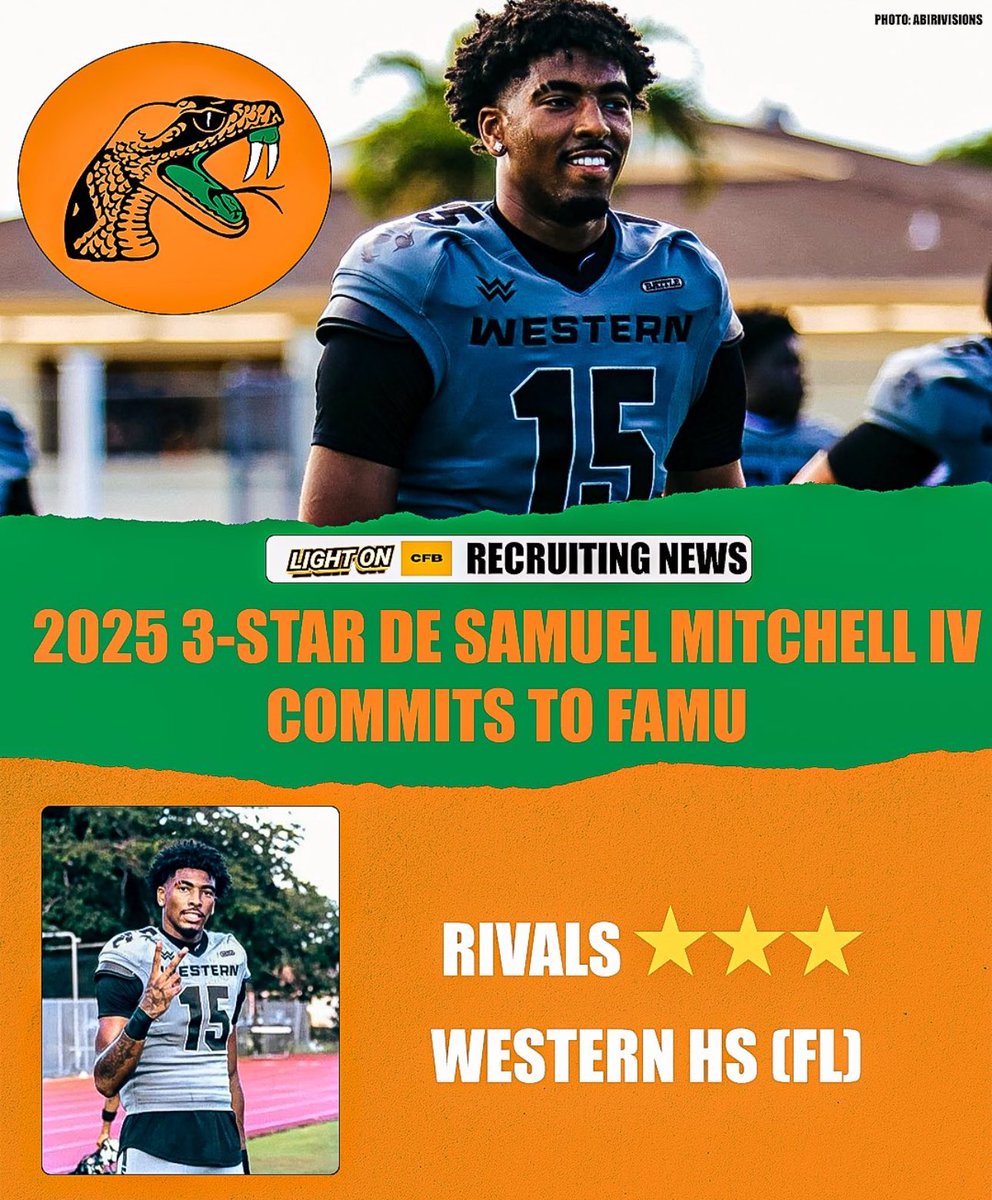 SammyMitchellIV's tweet image. I’ll be in Tally next week for my OFFICIAL VISIT FEB 1st-2nd 🧡💚 @FAMU_FB @FamuGameday @AjHicksFAMU @FAMU_1887 @FAMUAthletics @CoachWalker53 @CoachColzie @LightOnSports @Maine_Event99 @coach_hadac @TheUCReport @JohnGarcia_Jr @FCProspects_ @HBCUSports1 @PrepRedzoneFL…