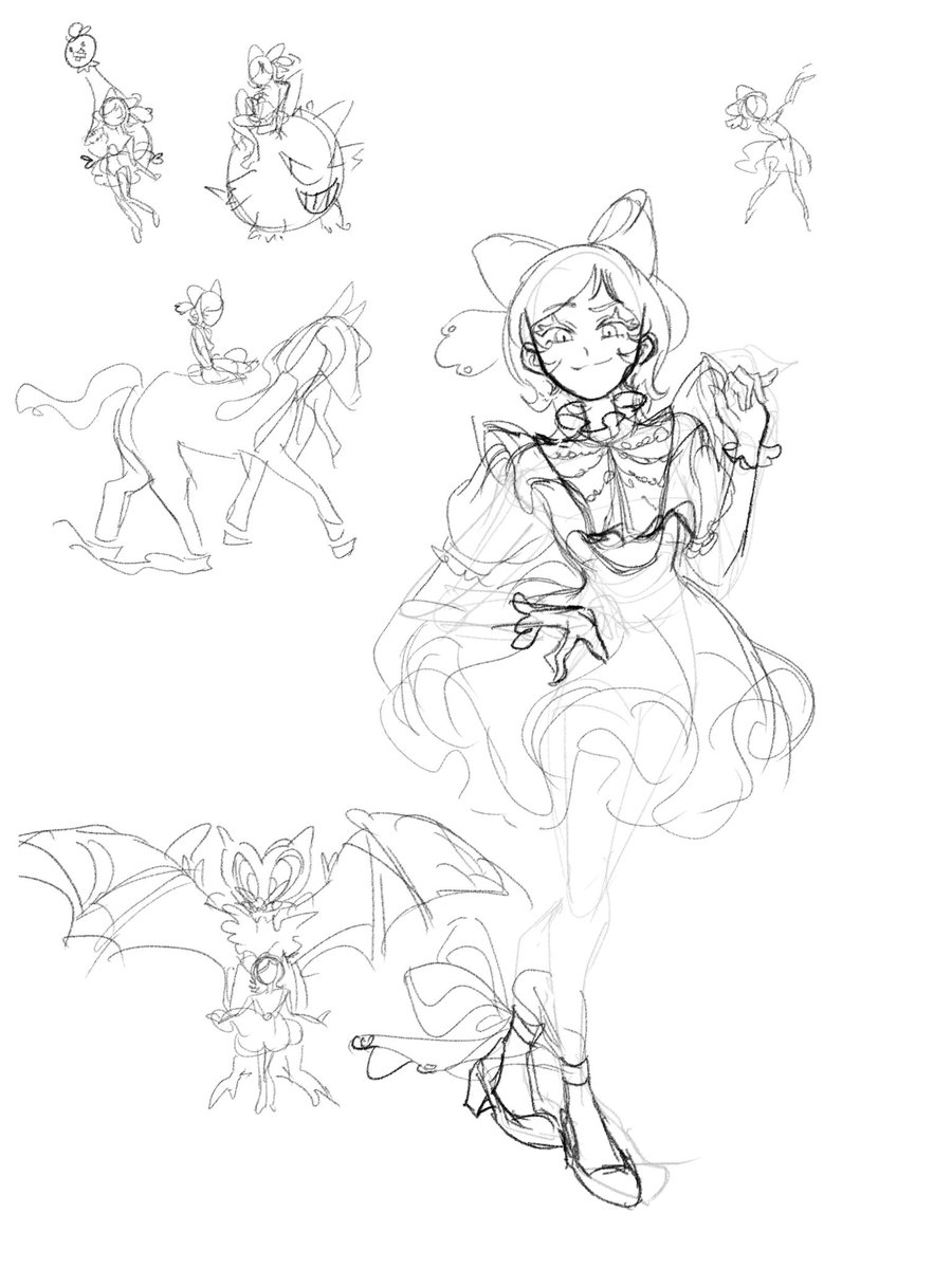 _Miss_Chief_'s tweet photo. Recently in the painting of Pokemon painting style imitation🔮

Trainer from  Garlar ,partial to the Ghost Psychic Dark type Pokemon

In preparation for the super contests to bring the biggest horror show ever

#originalcharacter #pokemonfanart #Pokemon #Pokémon contests https://t.co/Sb19Dul5nI