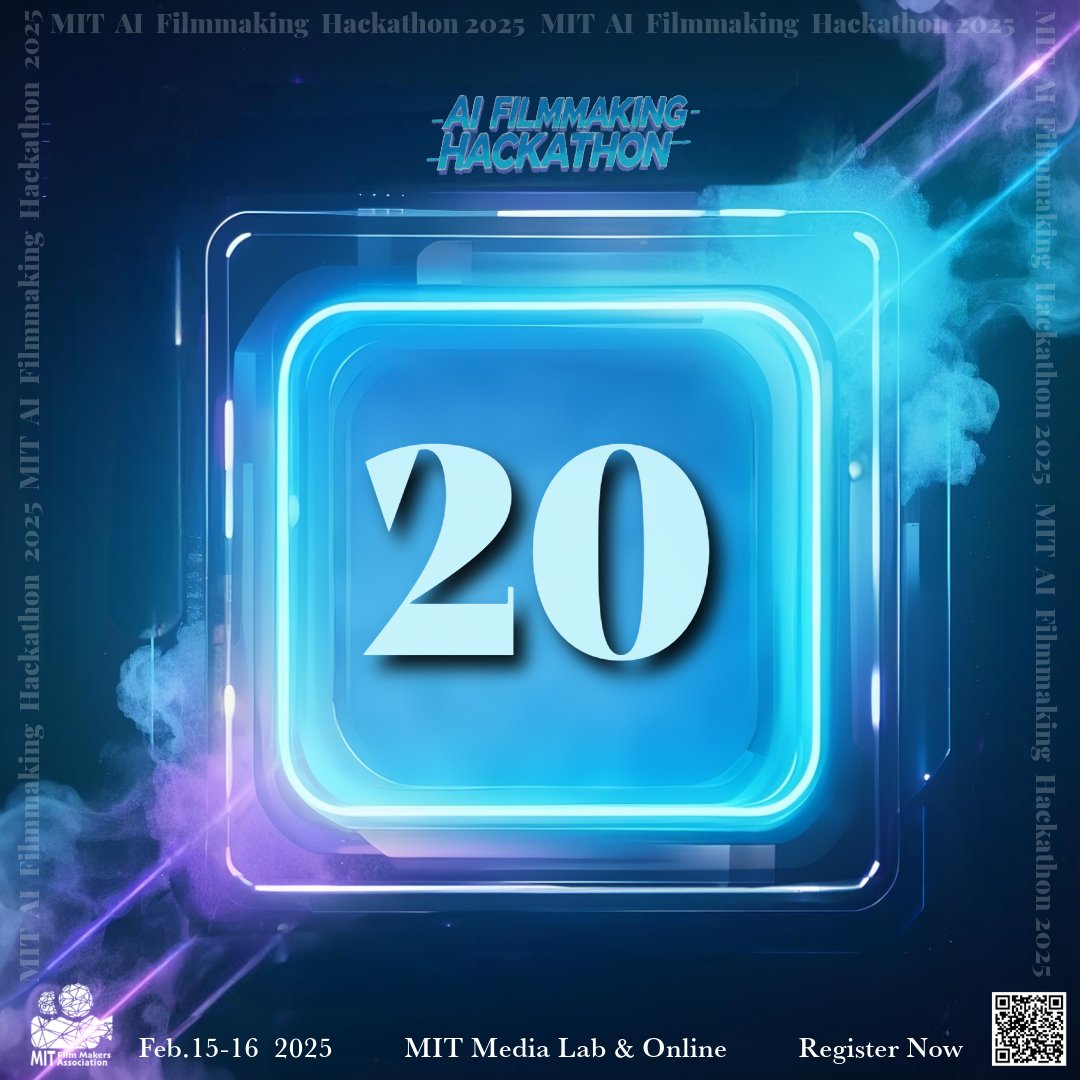 Just 20 Days left to 2025 MIT AI Filmmaking Hackathon!
🗓️ Feb 15&amp;16, 2025
📍 MIT Media Lab.
🌟 In Person + Virtual
🎨Special Awards from sponsors: <a href="/autodesk/">Autodesk</a> , <a href="/DeemosTech/">Hyper3D by Deemos</a> , <a href="/MeshyAI/">MeshyAI</a>, <a href="/openart_ai/">OpenArt</a> , <a href="/PixVerse_/">PixVerse</a>  , <a href="/molypixAI/">MolyPix.AI</a> !!
✨ Register now at mitaifilmhack.com by Feb.11