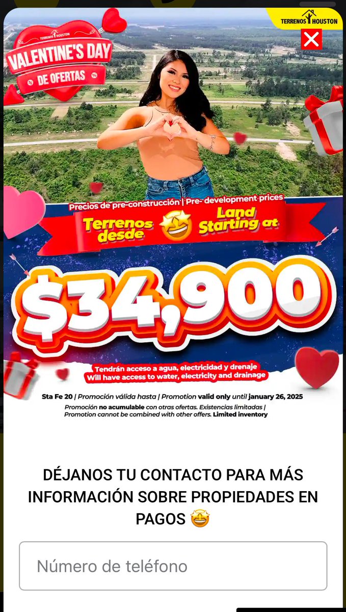 Here is the current advertisement for property sales in Colony Ridge NW of Houston. I wonder who they are targeting in their marketing? #ICE