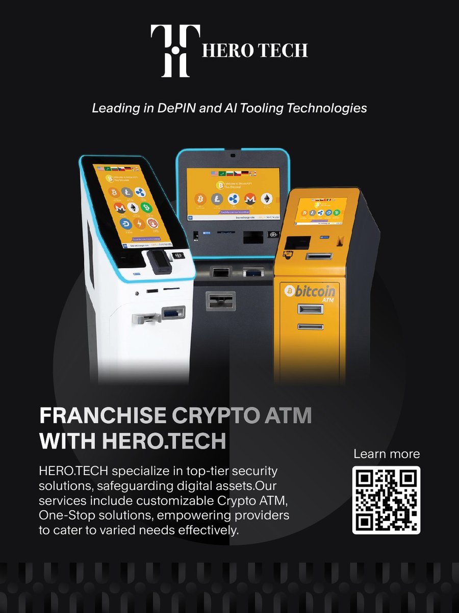 herotechcapital's tweet photo. 🚀 想在快速发展的加密行业开启创业之旅吗？
加入 https://t.co/eyo0s4vzeq 的加密货币 ATM 加盟计划！ 
✅ 市场需求快速增长 
✅ 灵活商业模式 
✅ 短期收益可期 
抓住机遇，成为数字资产领域的先锋！

了解更多：https://t.co/uxhkXASYgc
#COINHERO

🚀 Ready to start your entrepreneurial journey in the booming crypto industry? Join the Crypto ATM Franchise Business Plan by https://t.co/eyo0s4vzeq!
✅ Rapid market growth
✅ Flexible business model
✅ Short-term returns

Take the lead in digital assets today! 🌐
Learn more today! 
#COINHERO #Entrepreneurship #DigitalAssets