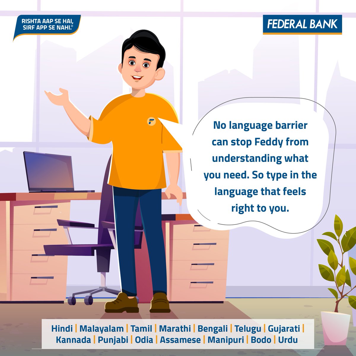 FederalBankLtd's tweet photo. Ask buddy Feddy your banking queries anytime. Check out this space to know more about Feddy.

Visit: https://t.co/GGos84XZ09 to know more.

#FederalBank #Feddy https://t.co/eh4RF5pgBc