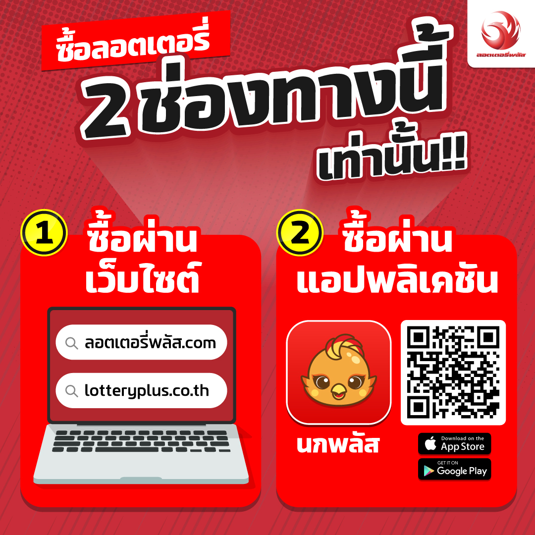 ลอตเตอรี่พลัส | นกพลัส tweet media