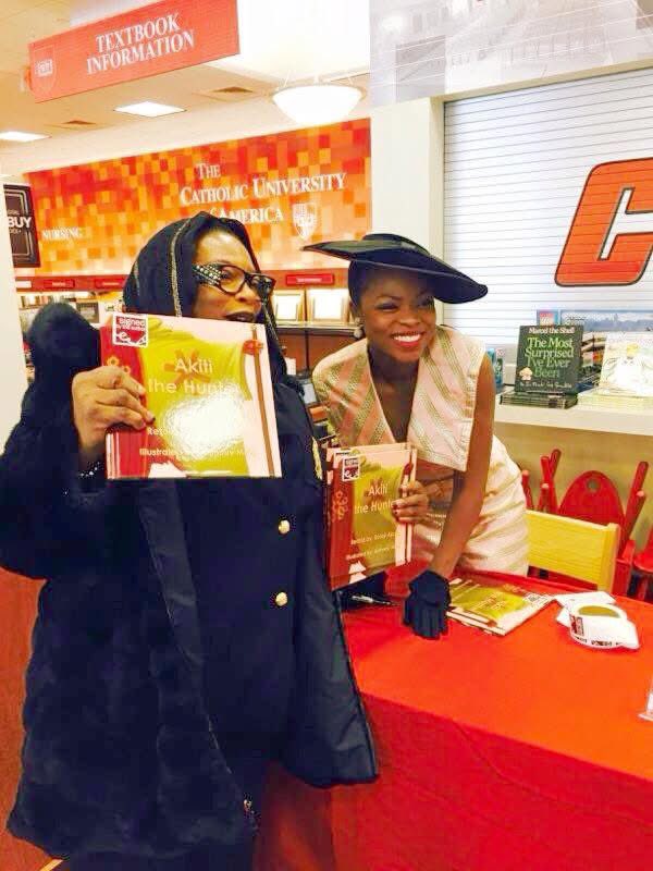 sv_ned's tweet photo. @blackenterprise @Forbes @GC4Women @thrive @YouTube @THISDAYLIVE @MobilePunch @AkitiTheHunter @OaklandPostNews Book Signing at @CatholicUniv Barnes & Noble and at #TheLibraryofCongress with Author of @AkitiTheHunter children’s book series Bolaji Ajayi https://t.co/K3BUhkx8b2