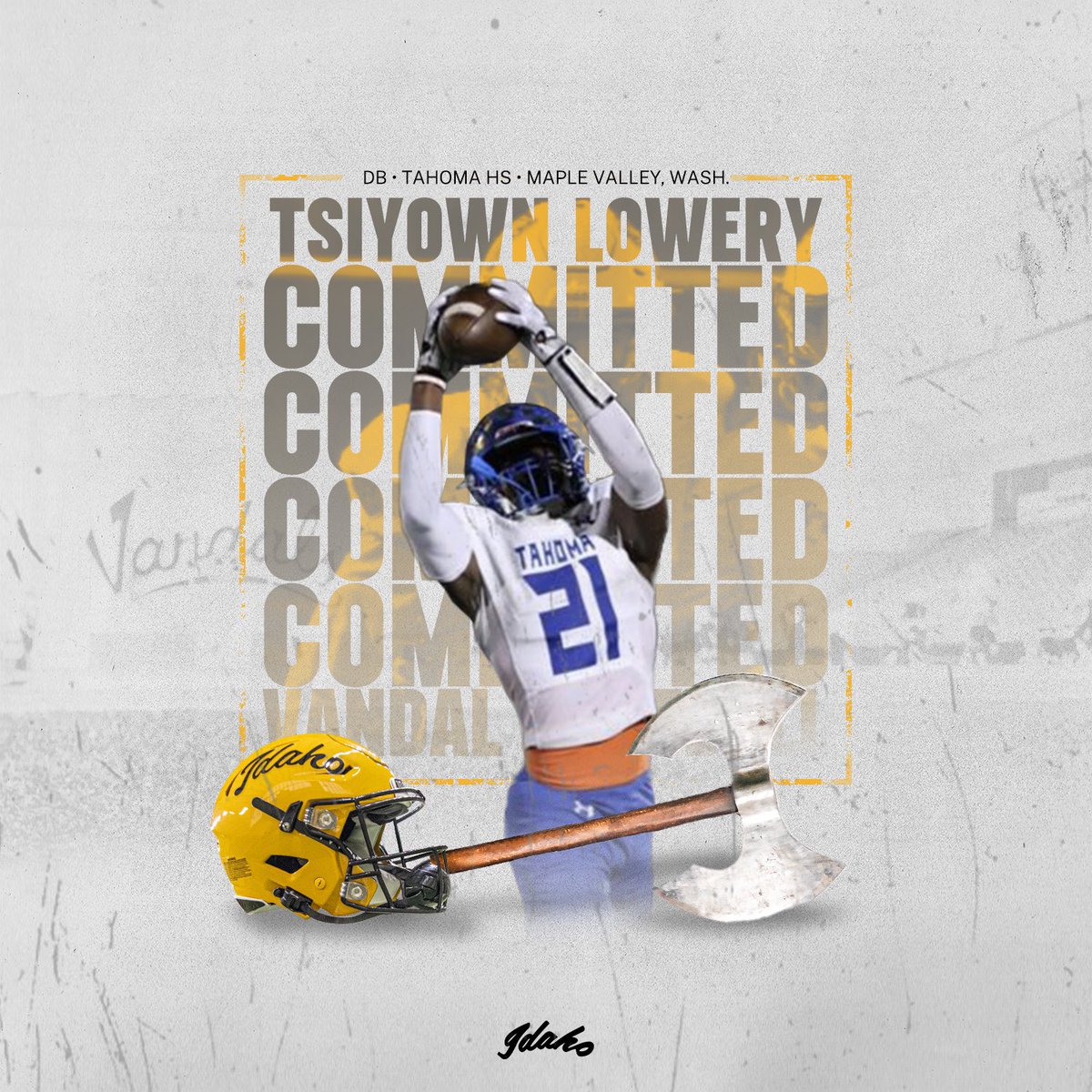 Tsiyown lowery (@tsiyown5) on Twitter photo After talking with <a href="/CoachTFord/">Thomas Ford Jr</a> I will be committing to <a href="/VandalFootball/">Idaho Football</a> thank you for the opportunity can’t wait to get to work!!!✌🏾’z <a href="/CoachCross2/">Coach Sheldon Cross</a> <a href="/BrandonHuffman/">Brandon Huffman</a> <a href="/TFordFSP/">Tracy Ford</a> <a href="/risefootball_/">RISE Football 🏈</a> After talking with <a href="/CoachTFord/">Thomas Ford Jr</a> I will be committing to <a href="/VandalFootball/">Idaho Football</a> thank you for the opportunity can’t wait to get to work!!!✌🏾’z <a href="/CoachCross2/">Coach Sheldon Cross</a> <a href="/BrandonHuffman/">Brandon Huffman</a> <a href="/TFordFSP/">Tracy Ford</a> <a href="/risefootball_/">RISE Football 🏈</a>