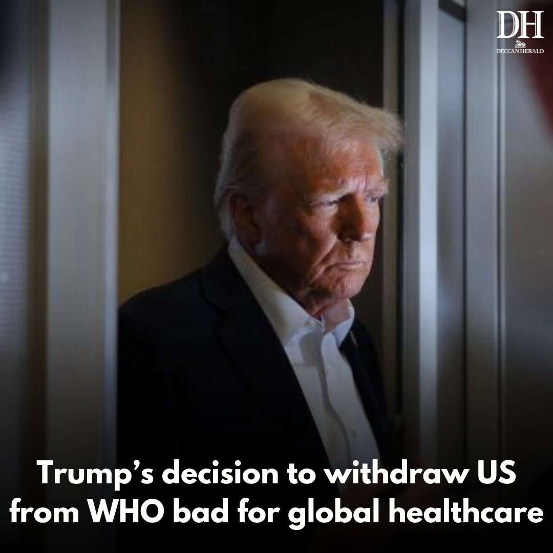 DeccanHerald's tweet photo. #DHOpinion | President #DonaldTrump’s #decision to #withdraw the #UnitedStates from the #WHO will deal a serious blow to the organisation and have a #negativeimpact on the #healthsituation in all countries, including the #US.
https://t.co/3rqfyyBr3U https://t.co/YJZSOPypH1