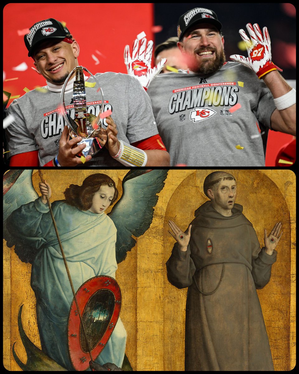 ArtButSports's tweet photo. @NFL Saints Michael and Francis, by Juan de Flandes, 1505-09, 📸 by @reedhoffmann https://t.co/2OaN2zrpaT