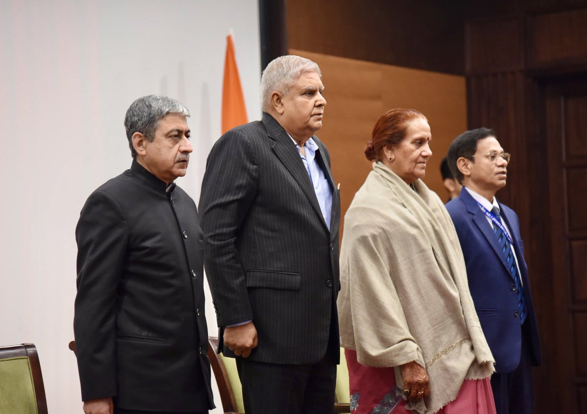 VPIndia's tweet photo. Hon'ble Vice-President and Chairman, Rajya Sabha, Shri Jagdeep Dhankhar presided over the inaugural programme for the fifth batch of participants of the Rajya Sabha Internship Programme at the Vice-President's Enclave today. 

The Hon'ble Chairman also inaugurated the online portal for the Internship Programme on the occasion. #RajyaSabha