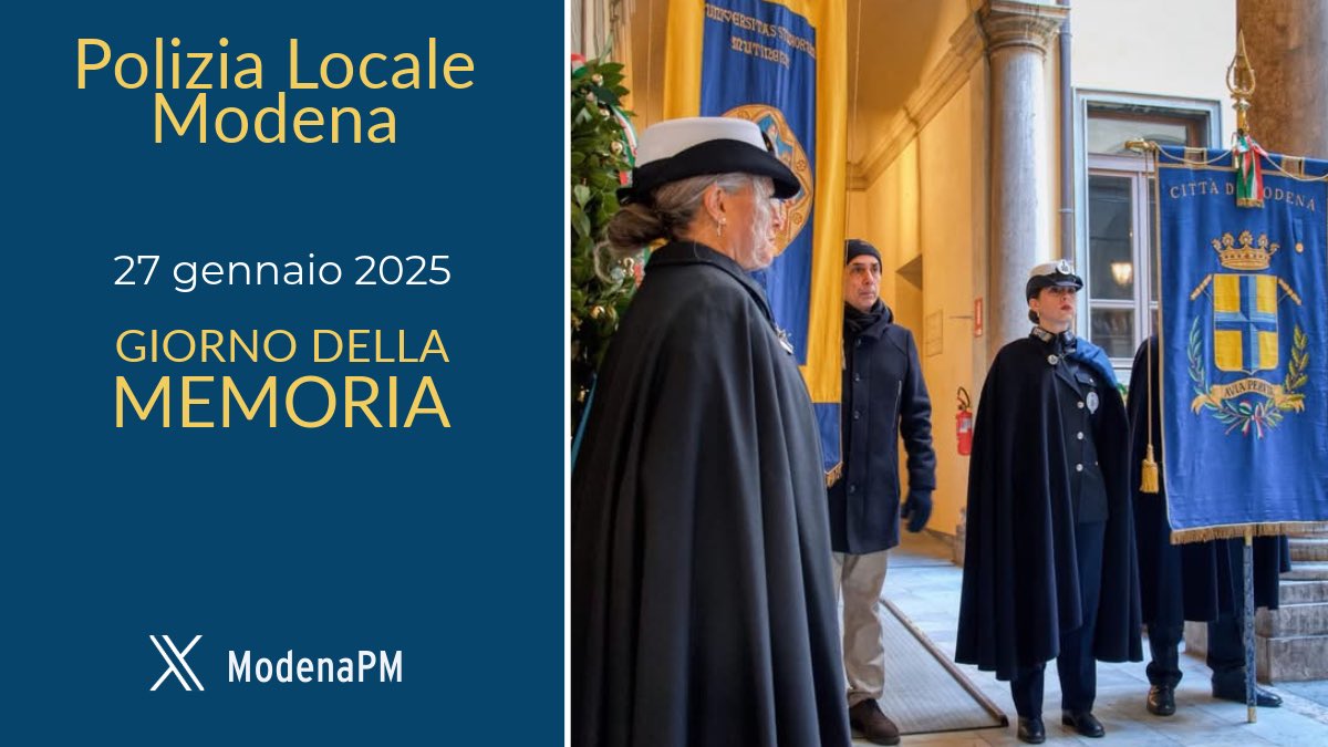 PLModena's tweet photo. #PLinforma #27gennaio 
Oggi è il #giornodellamemoria istituito per ricordare lo sterminio e la persecuzione del popolo ebraico, dei deportati militari e politici nei campi nazisti. 
Alle ore 9.00 nella sede centrale di #Unimore in via Università, 4 deposizione di corona di alloro presso la lapide in memoria dei docenti e degli studenti perseguitati a causa delle leggi razziali. 
#noicisiamo #leggirazziali 
ℹ️ Tutte le iniziative: https://t.co/QUqcqVay76