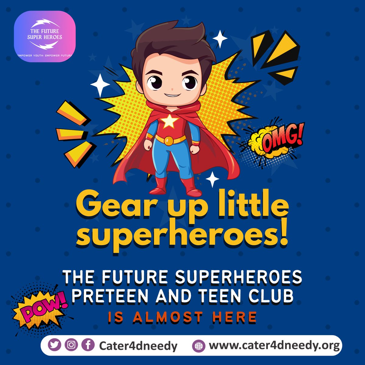 TheFSPTclub's tweet photo. Are You Ready?
The Future Superheroes Preteen and Teen Club launches soon.
#TFSPTC
#FSPTC
#FSHC
#FSH
#FSC https://t.co/8zqhXMm6ix