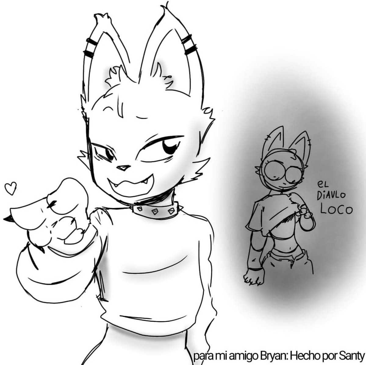 Mi primer fanart :3 gracias al santy 
#furries #furryarts