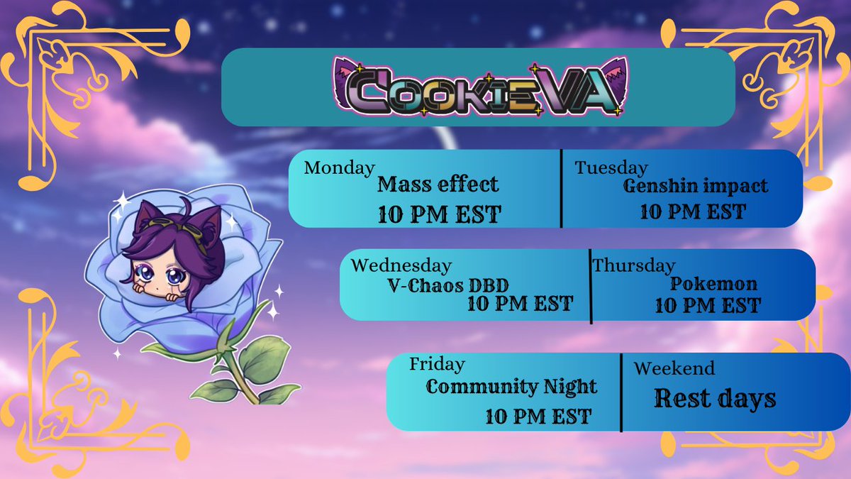 V_ChaosVT's tweet photo. @CookieVA3 Schedule for next
https://t.co/tEDPZO9kef
#Vtuber #Lewdtuber #VChaos https://t.co/bEx5VB2v7d