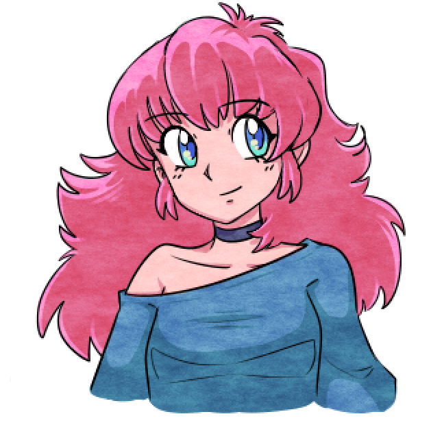peachcubeVT's tweet photo. practicing retro anime style :3c https://t.co/UoRSfESATN