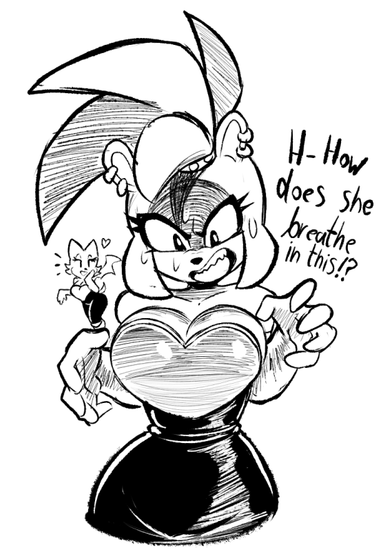 V0LTlSMS's tweet photo. ㅤ

     〝  This thing 𝙎𝙌𝙐𝙀𝙀𝙕𝙀𝙎
       my tits !  How does that bat
       wench wear this thing ? !   〞

ㅤ https://t.co/Q0TU7C3Apu