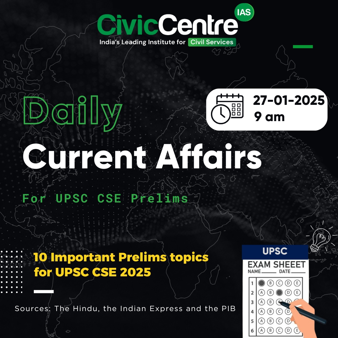 Civiccentre_in's tweet image. Daily Current Affairs for 27th  January, 2025 | The Hindu, Indian Express &amp;amp; PIB | UPSC CSE Prelims 
1. Paraquat poisoning
2. Chinar Tree
3. PM Surya Ghar: Muft Bijli Yojana

Watch now: youtu.be/u753HWmD5Uw

#Paraquatpoisoning #Paraquat #ChinarTree #PMSuryaGharMuftBijliYojana