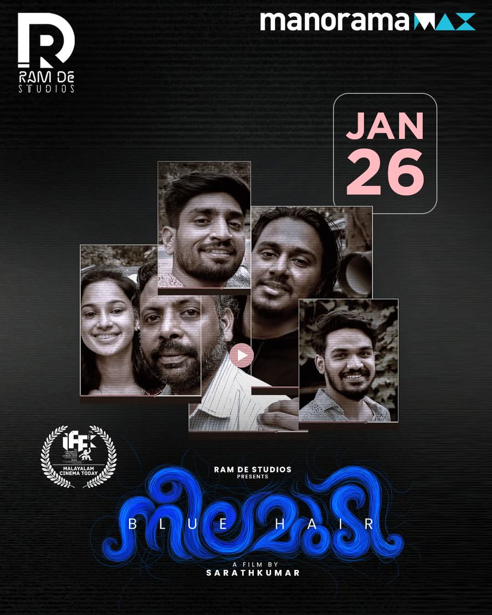 CinemaRareIN's tweet photo. Direct to Digital Release..
Malayalam indie #Neelamudi / #BlueHair (2025) by #SarathkumarV, ft. #MajeedPHaneefa #Sreenath #Achuthanandan #Subramanian #AdhithyaBaby, now streaming on @manorama_max. https://t.co/LRDfMv5lr7