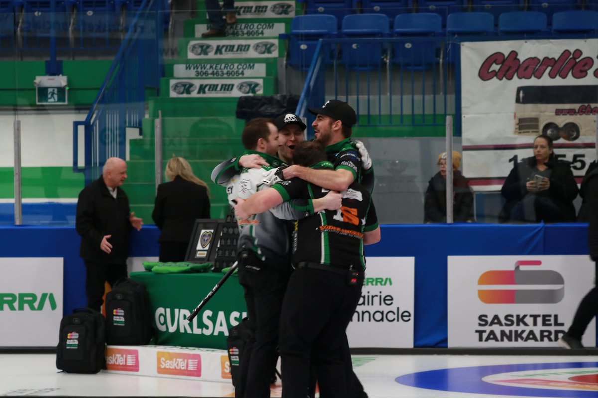 teamkleiter's tweet photo. 2025 SASKTEL TANKARD CHAMPIONS 🏆

What a feeling! We had to take the long way this week, but we accomplished our big goal. 🤩

Beyond excited to head to the Brier in Kelowna, BC from Feb. 28-March 9 as TEAM SASKATCHEWAN! 🌾💪🏼

[1/2] https://t.co/XnTfnMqk4X