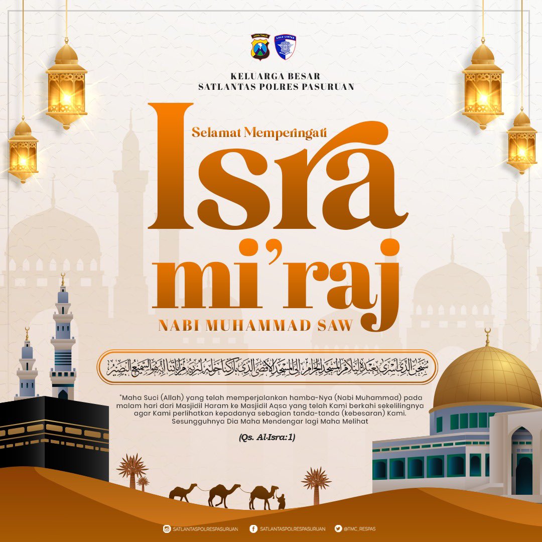 tmc_respas's tweet photo. Keluarga Besar Satlantas Polres Pasuruan Mengucapkan Selamat Memperingati Isra Mi'raj Nabi Muhammad SAW.

#satlantaspolrespasuruan https://t.co/NG6rqGGwHj