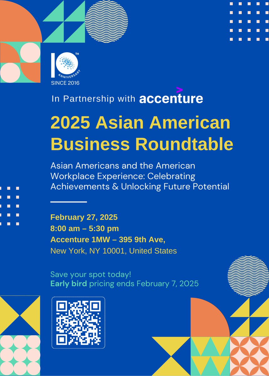 Join Us to Celebrate 10 Years of AABR: Empowering Asian American Leadership! 🎟️ Get Your Tickets: lnkd.in/dhvqi7cG
Don’t miss out! Use code EARLYACCESS for an exclusive discount—available only until February 7th. Secure your spot today and save! #aabdc #aabr #asianamerican