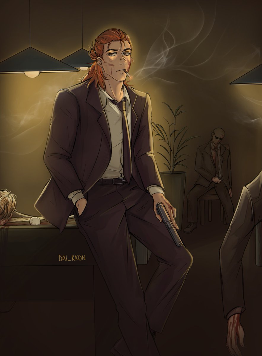 dai_kkon's tweet photo. finally finished it 2 months later lol
Backgrounds are hard

Hitman AU #Hwoarang https://t.co/sQJP6zv1FX