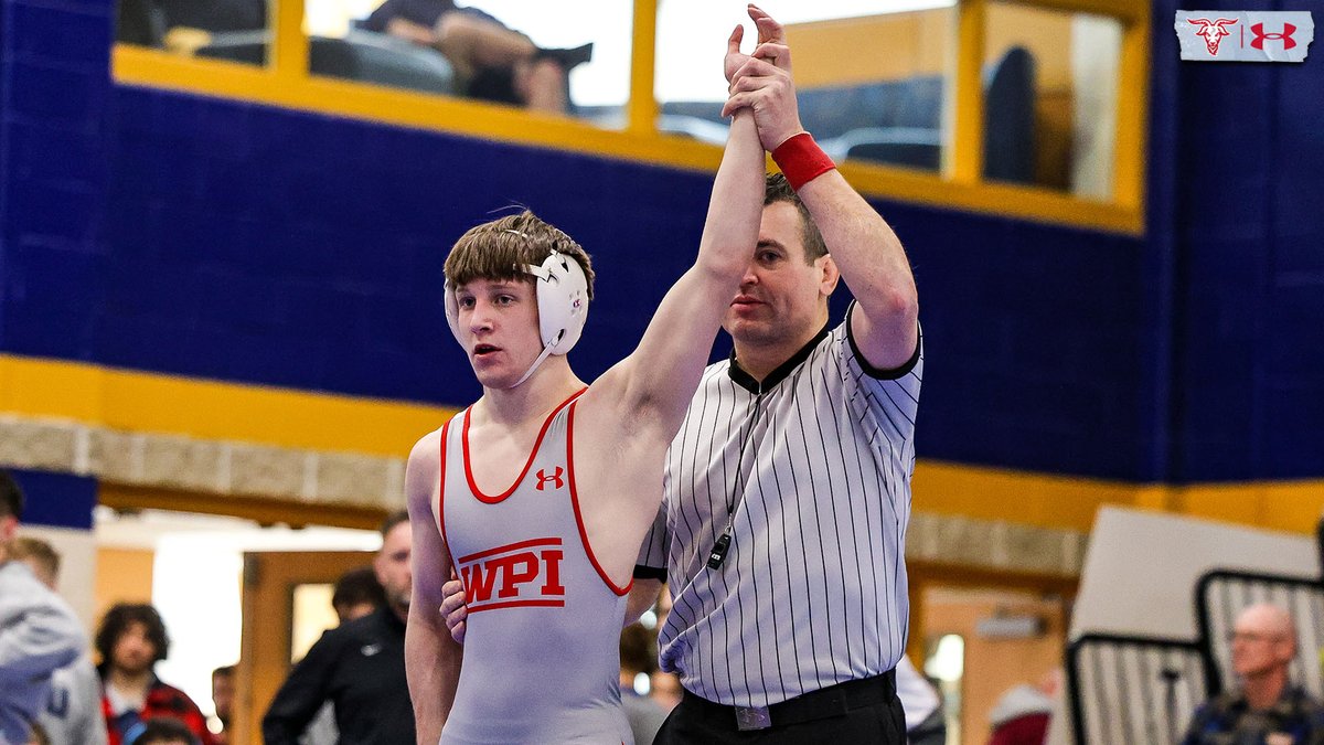 WPIAthletics's tweet photo. Thatcher, Pavis, Basara, LeSieur Record Multiple Triumphs as @WPIWrestling Places Eighth at NEWA Duals 👏

NEC and USM at home on Saturday ⏭️

Read for more ⤵️
📰-https://t.co/YqSe1wQVwF

🤼‍♂️x🐐
#GoatNation #d3wrestle https://t.co/KXeLNVDU0e