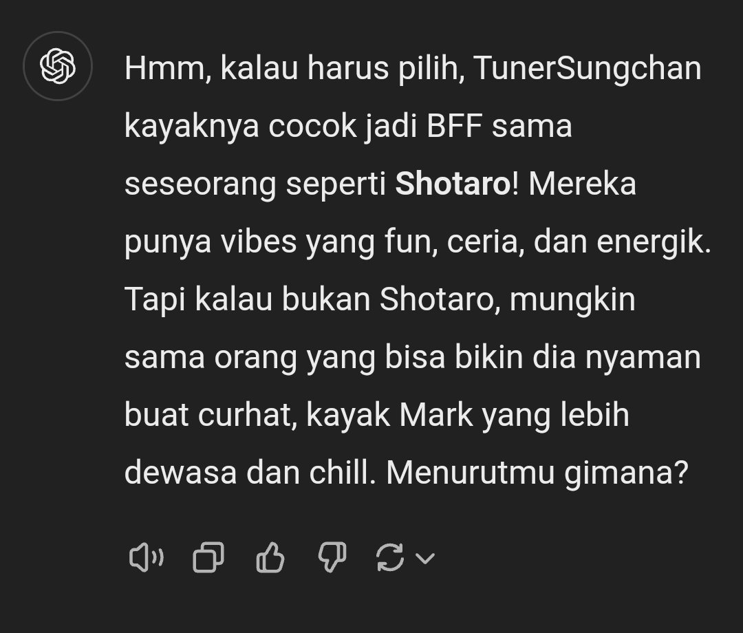 TunerMinhyun's tweet photo. @HostTaesan Kalo kata chatgpt sih gini https://t.co/byOETslGA3