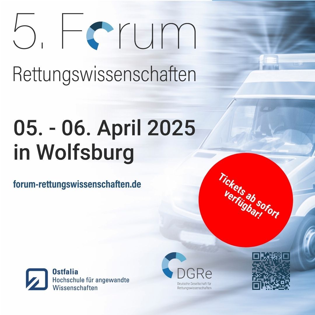dgre_org's tweet photo. Tickets verfügbar &amp; Programm online!

Unser Organisations- und Programmkomitee arbeiten stetig an der Vorbereitung des 5. Forum Rettungswissenschaften (#5FoRe), die rettungswissenschaftliche Tagung im deutschsprachigen Raum! https://t.co/Bm1RgSp0LI