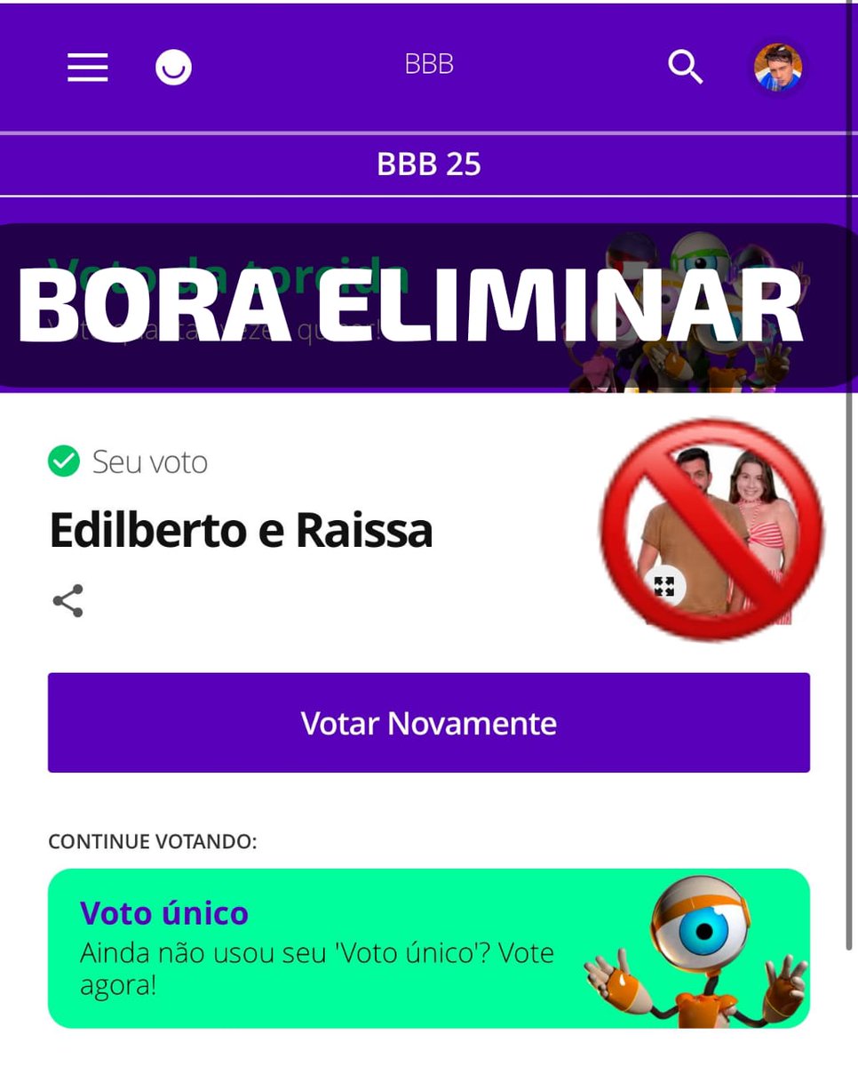 marcelinho1cara's tweet photo. #forapalhacos #ForaRaissa 

OBRIGADO BRASIL POR VOTAR CERTO!

#BBB25 https://t.co/wBdG7OFra1
