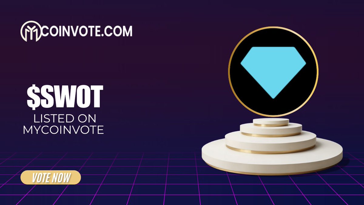 mycoinvotecom's tweet image. 🚀 Big news! @SwotBotAI  is now officially listed on MYCoinVote.com! 🎉🤖

Congratulations to the @SwotBotAI  team for this exciting milestone! 🌟 Join the community and show your support by casting your votes today! 🗳️🔥

#SWOTBot #CryptoListing #MYCoinVote #AI