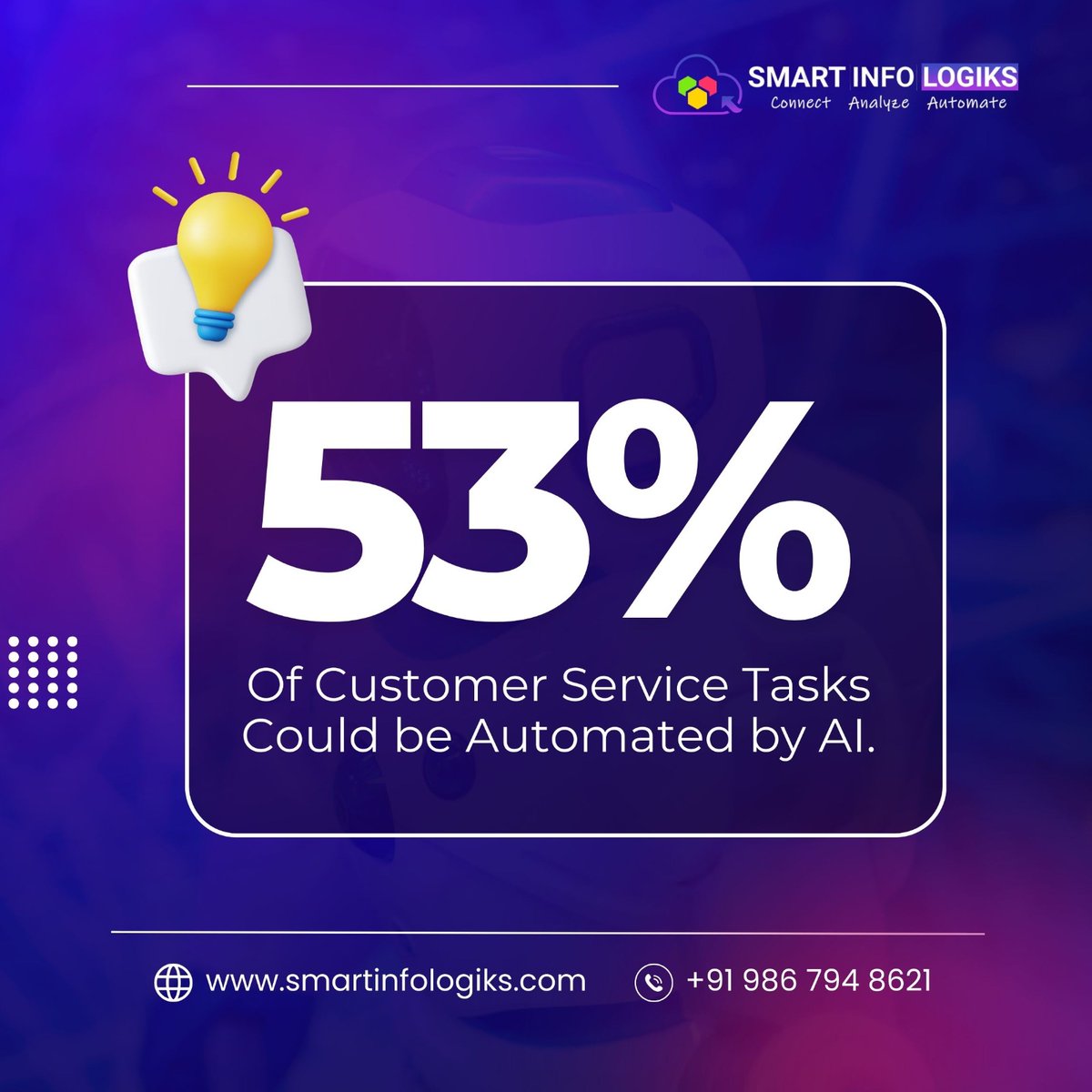 smartinfologiks's tweet image. 🤖53% of Customer Service Tasks Could Be Automated by AI  (Gartner)

With AI, you can achieve faster resolutions, better scalability

Read More 
smartinfologiks.com/logiks-ai

Contact us
☎️ +91 7400064691
📧 sales01@smartinfologiks.com

#smartinfologiks #AI #logiksai