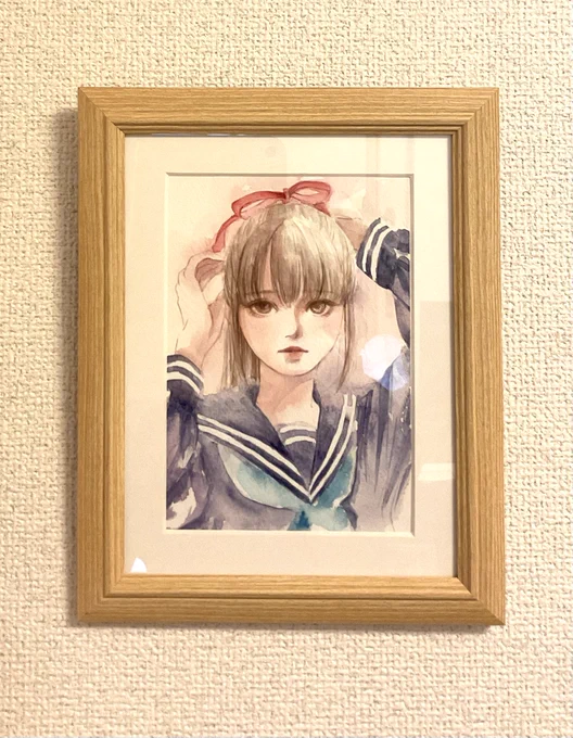 額装#透明水彩 
