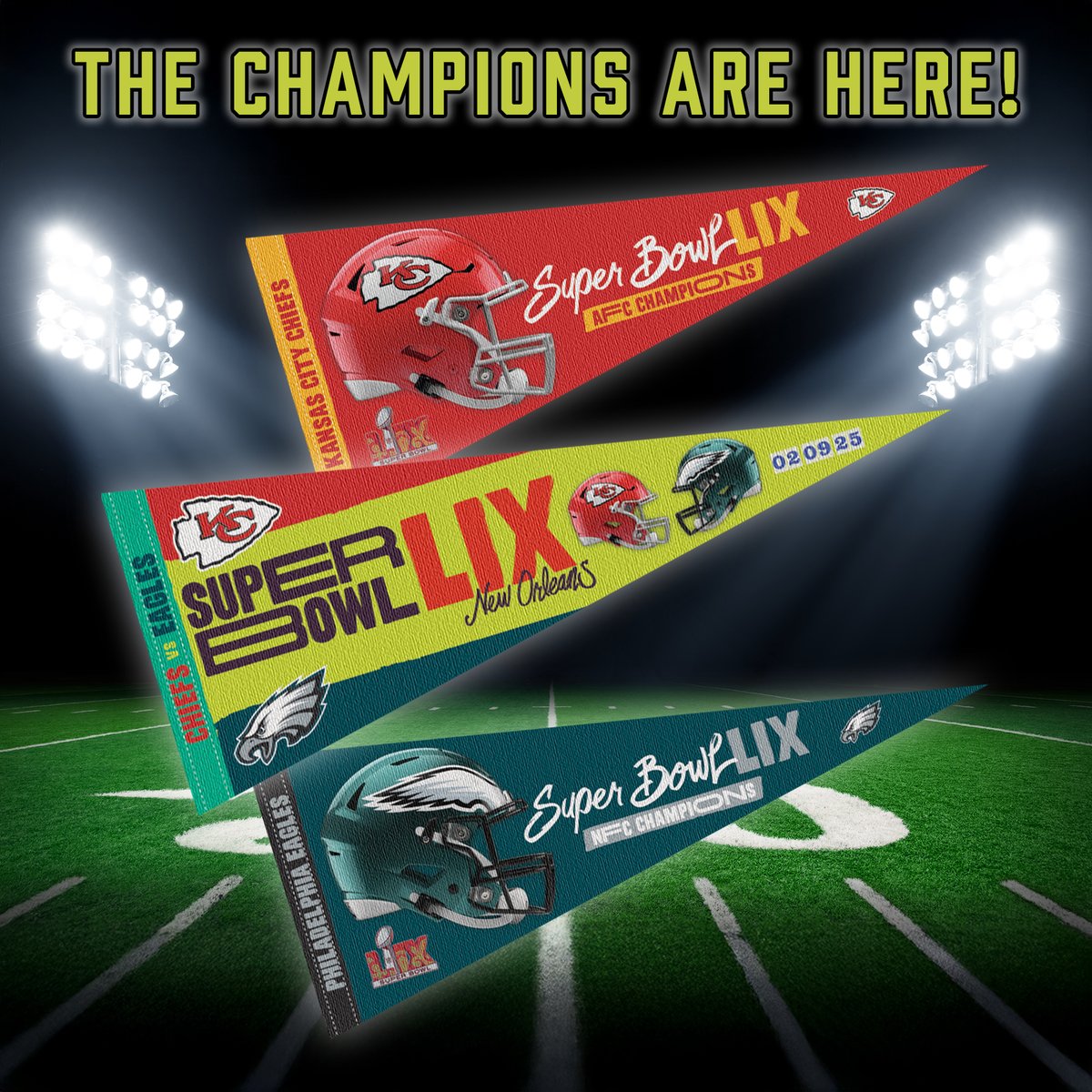 College_Flags's tweet photo. The champions are here! 😀 Shop licensed flags, banners, &amp; gifts today! https://t.co/2PfMjAIrCZ https://t.co/beWmVfEB2B