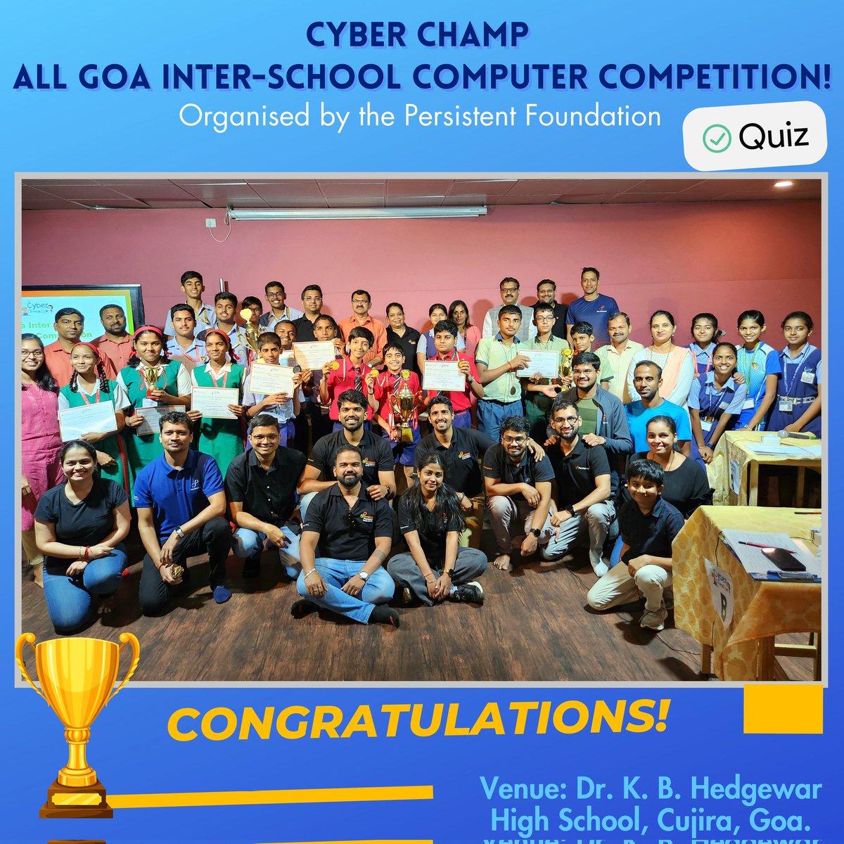 thekingschool's tweet image. The King’s School Emerges Victorious at the Cyber Champ - All Goa Inter-School Computer Competition!🏆 

Heartiest congratulations to,
✨ Viraditya Pai Kane (Class 7)
✨ Aragya Goyal (Class 8)
✨ Amrik Bairagya (Class 9)
#CyberChamps #NurturingTalent #PersistentFoundation #TKSGoa