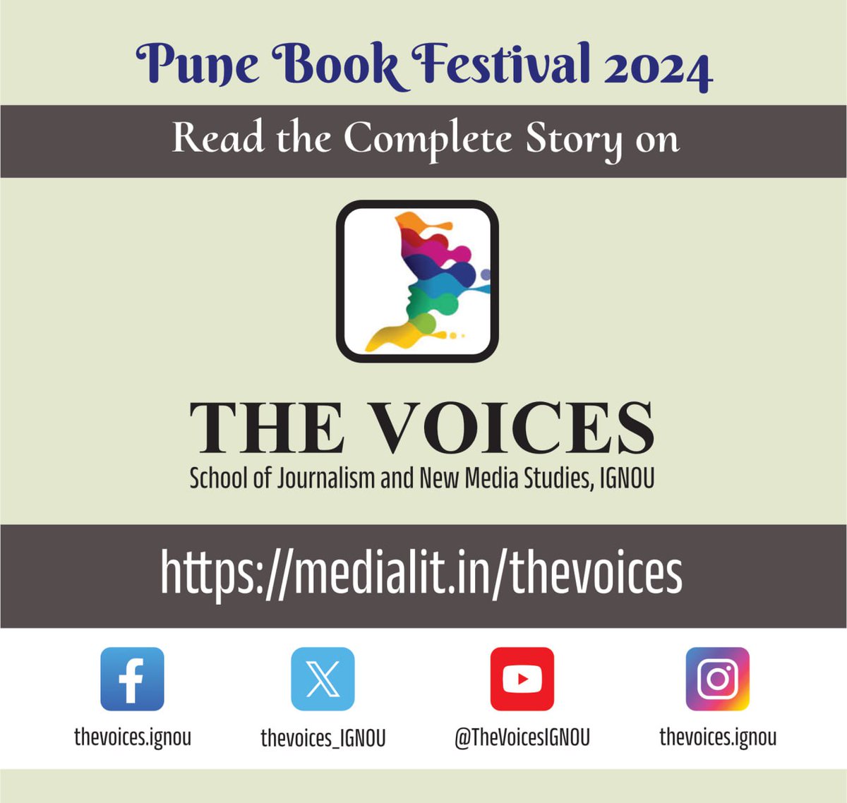 TheVoices_IGNOU's tweet photo. Witness the celebration of culture, tradition and Guinness Records all this and many more at the Pune Book Festival 2024. #punebookfestival2024read the complete story https://t.co/M0dMDFEFqs

Media Creatives Done By: Nusrat M 
Caption Written By: Nansee Amon https://t.co/s3YDAIwMNZ