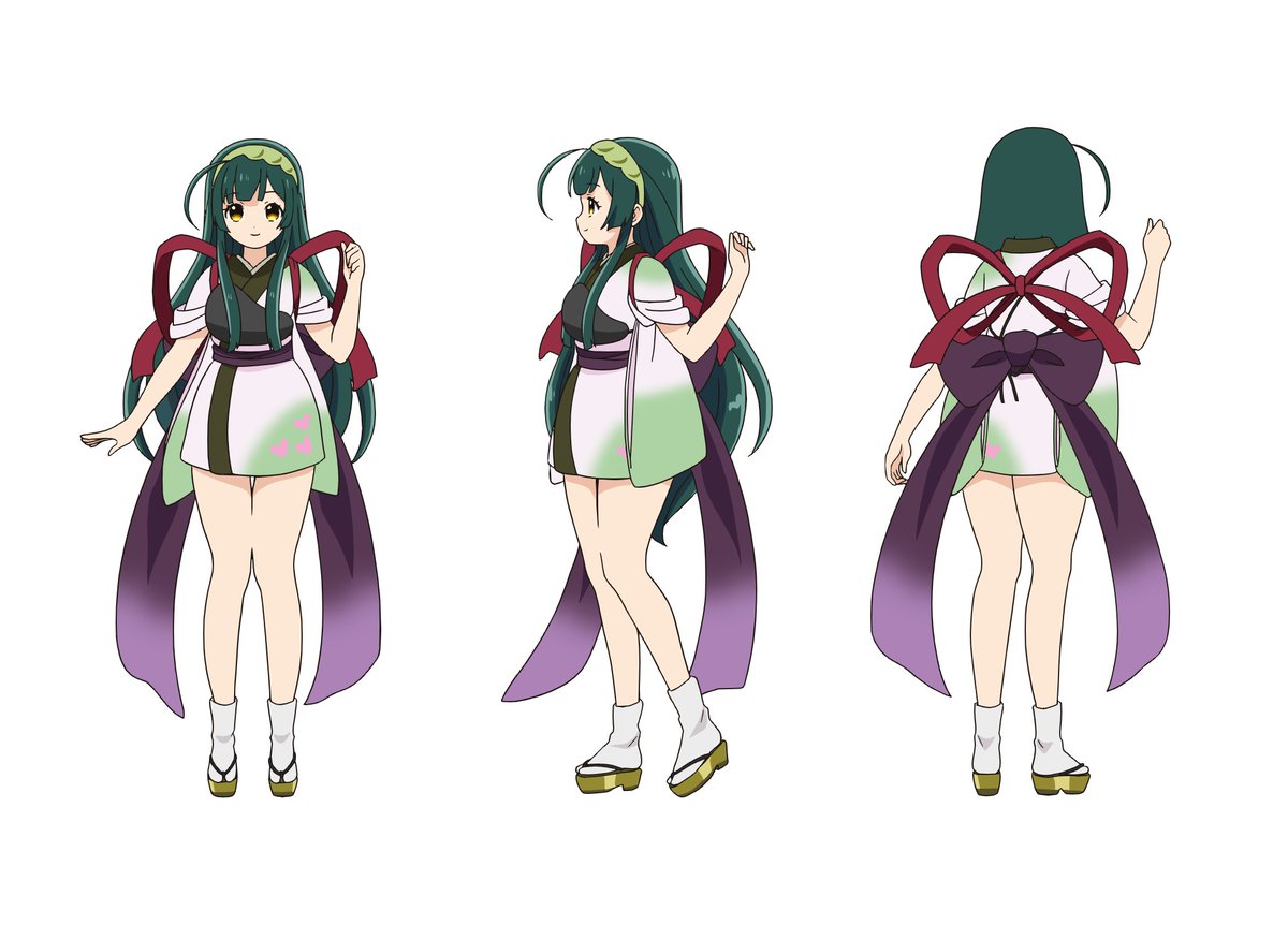 ずんだホライずんのずん子3面図です(◍ ´꒳` ◍)b