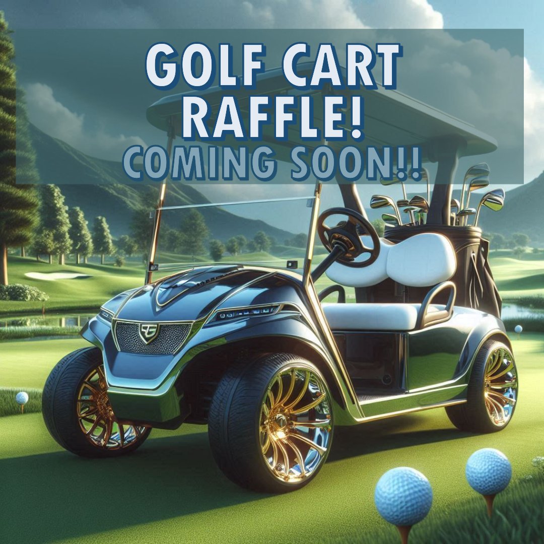 pgreccommittee's tweet photo. You say Golf Cart! We say Raffle!

Golf Cart!
Raffle!
Golf Cart!
Raffle!

We are working on the details for our next Golf Cart Raffle. Stay tuned to our social media channels for all the details!

#comingsoon #golfcart #raffle #fundraising #fundraiser https://t.co/DZevYLbd6o