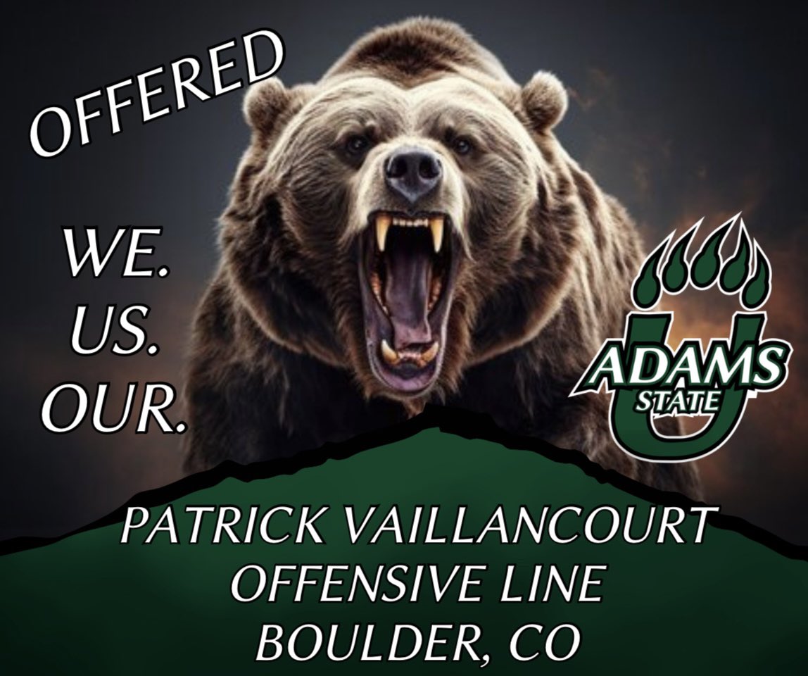 VaillancourtFb's tweet photo. Grateful to have both been officially offered and have an amazing visit with the coaches and staff of @ASUGrizzlies. Thankful for both for having me and my mom out and hosting us this beautiful Sunday. @coacholney @ASUGrizzlies @CoachGallasASU @2KPhenom @Coach2Goyogana https://t.co/0iujmb6aoe