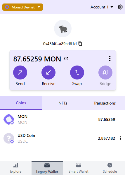 今日から <a href="/monad_xyz/">Monad</a>  専用に設計されたウォレットを使ってみるぞぉおおおおお！

→ <a href="/haha_app/">HaHa Wallet 😂</a> 

Haha Walletのさまざまな機能を利用することでカルマポイントを獲得できるみたい！

iOS、Android、Chrome拡張機能で利用可能。
詳細リンクなどは↓