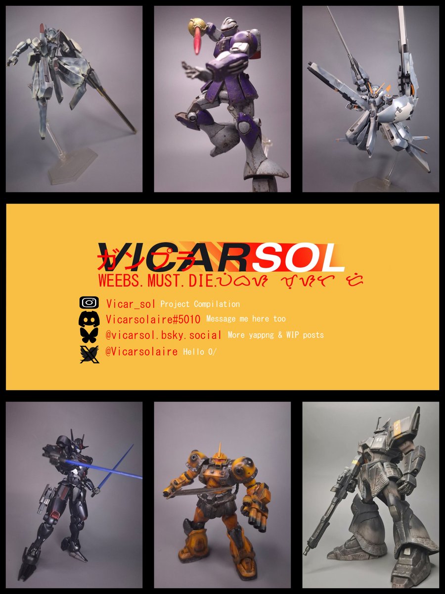 Vicarsolaire's tweet image. 📌 Hello, I'm Vicar Sol, a PLAMO enthusiast, and welcome to my account where I post my projects and other stuff~
🔗SOCIALS: linktr.ee/vicarsolaire
🧵 Check down below for all my projects in the replies.