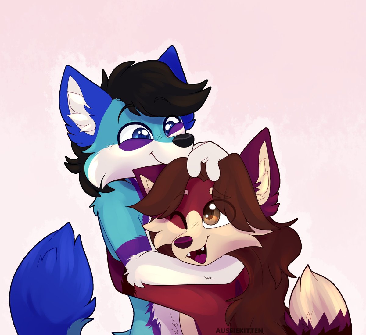 Two foxxos in love! 💙❤️