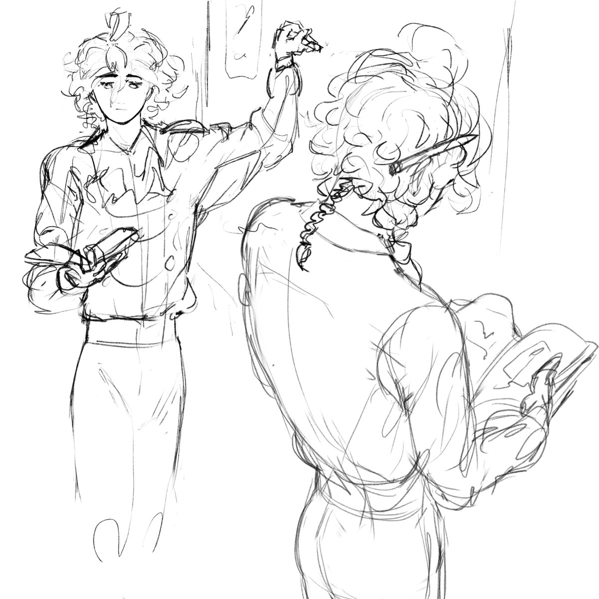 blainrot_'s tweet image. quick lil furina doodles