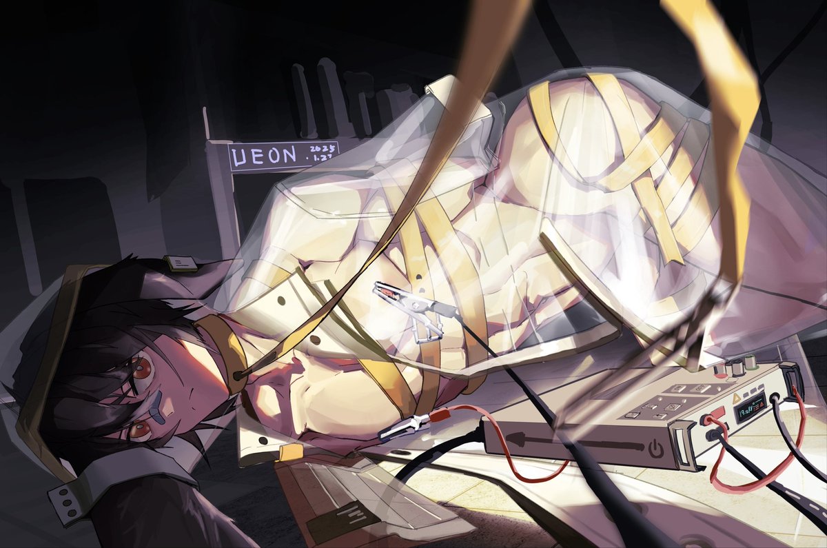 断崖（明日方舟）
“艾尔斯，你真的还好吗？你的身子已经颤得这么厉害了……什么？加大电压？！喂！”
神秘差分在：@UEON_Paintermod