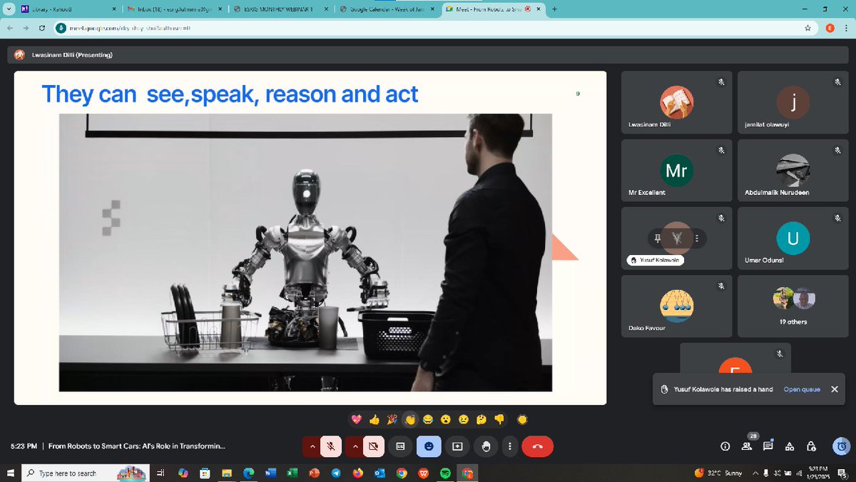 Esrigfutmx's tweet photo. From robots  solving real-world problems to smart cars redefining mobility, this month's webinar was an inspiring dive into AI's transformative power in engineering.  Big thanks to our incredible speaker @lwasinam and participants! 

#Innovation #AIEngineering #ESRIGWebinar" https://t.co/1aE9mMLJSr