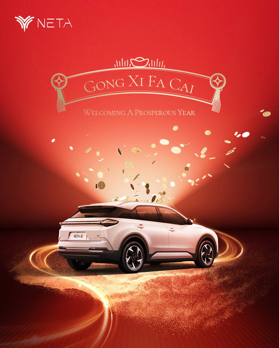 netaautoglobal's tweet image. Welcoming the God of Wealth with Neta X, starting the new year with prosperity and good fortune. GONG XI FA CAI!
#NetaAuto #WowNeta #NetaX