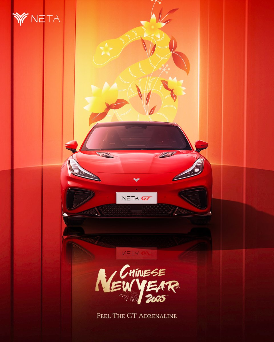 netaautoglobal's tweet image. Neta drives you toward the future, experience speed and thrill while having a safety comfort with neta advance safety features. Happy Chinese New Year!
#NetaAuto #WowNeta #NetaGT