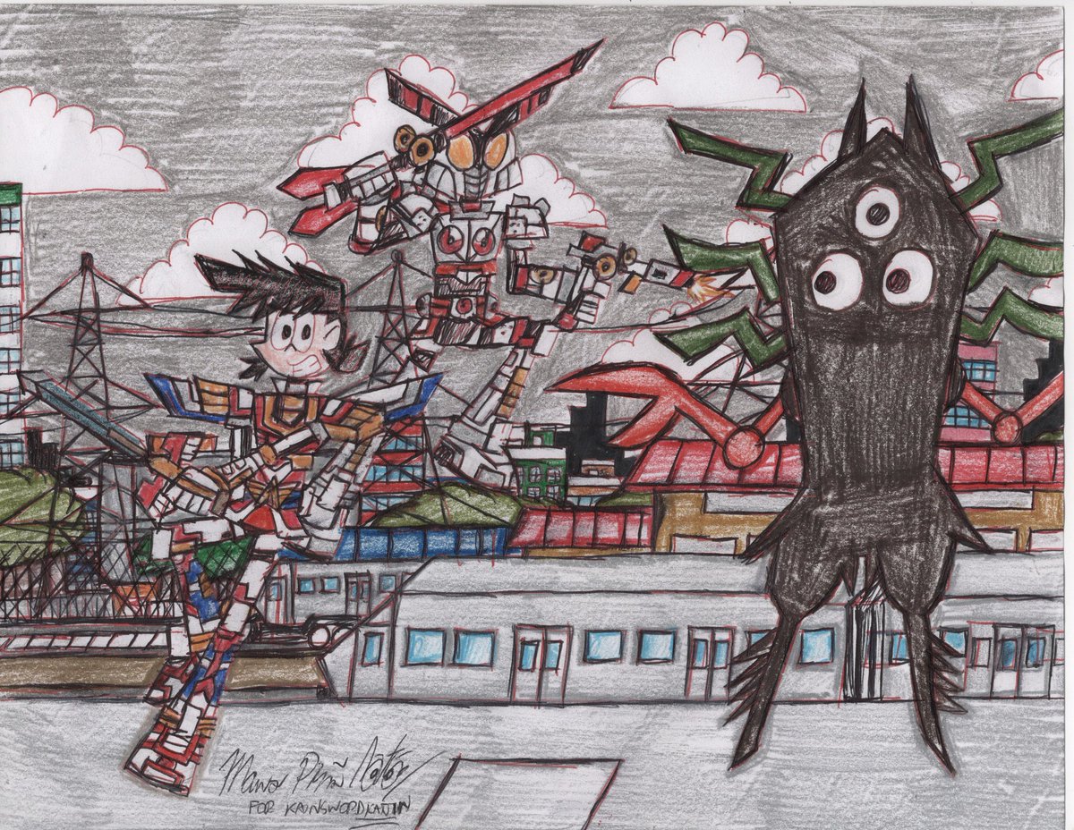Matsumaru_kun's tweet photo. Summary Of The 2024.
Two heroes togethee against evil!
(Special guest: Captain Japan (created by @Kainsword17a))

#arttrade
#crossover
#CaptainJapan
#YusukeAmamiya
#SkyWarriorJetman
#KainSwordKaijin
#MarioStrikerMurphy
#MetalEaterInsect
#tokusatsu
#fight https://t.co/9tpEG9ClLl