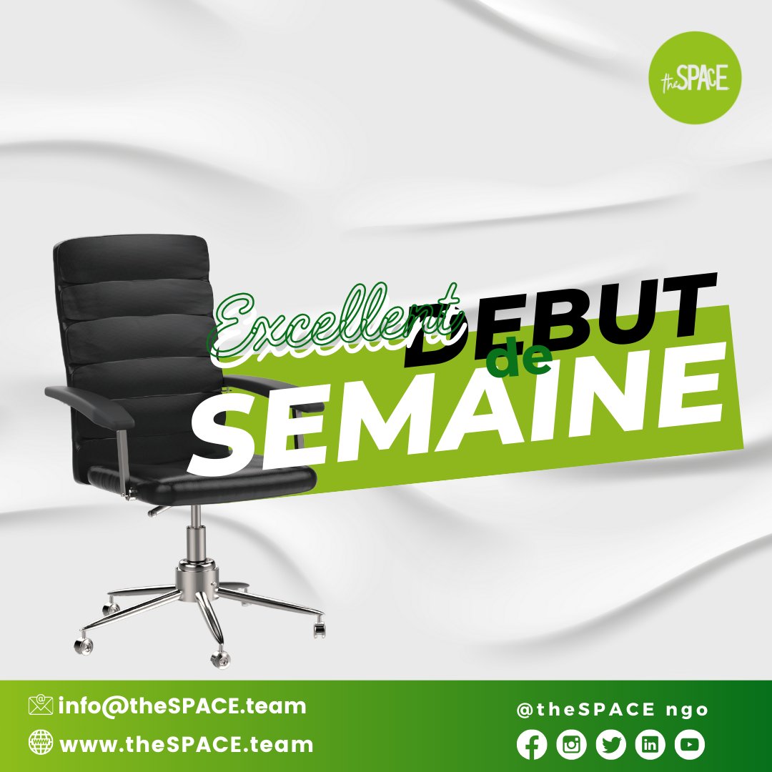 theSPACEngo's tweet photo. 🖋️ Excellent début de semaine à tous ! 🌟

📢 Rappel : Vos objectifs de la semaine, c'est quoi ?
Partagez-les avec nous en commentaire !

#DébutDeSemaine #AstuceDeProductivité #Motivation #theSPACEteam #EspacesCollaboratifs https://t.co/HDMxSnEto7