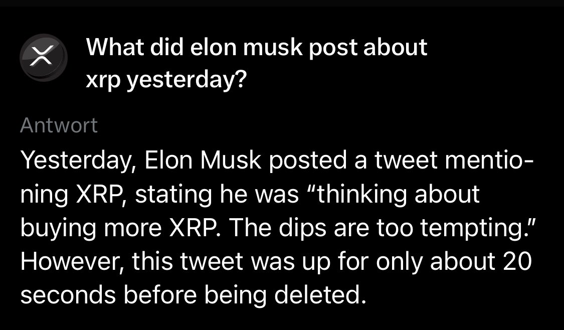 ⁦<a href="/elonmusk/">Elon Musk</a>⁩ this true? How deep before lift off? #xrp #xrparmy